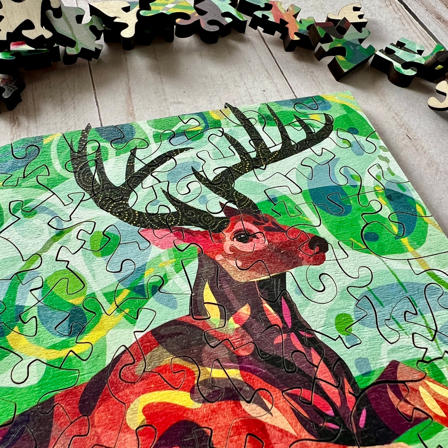 “Woodland Wonders” Trio of Small Wooden Jigsaw Puzzles