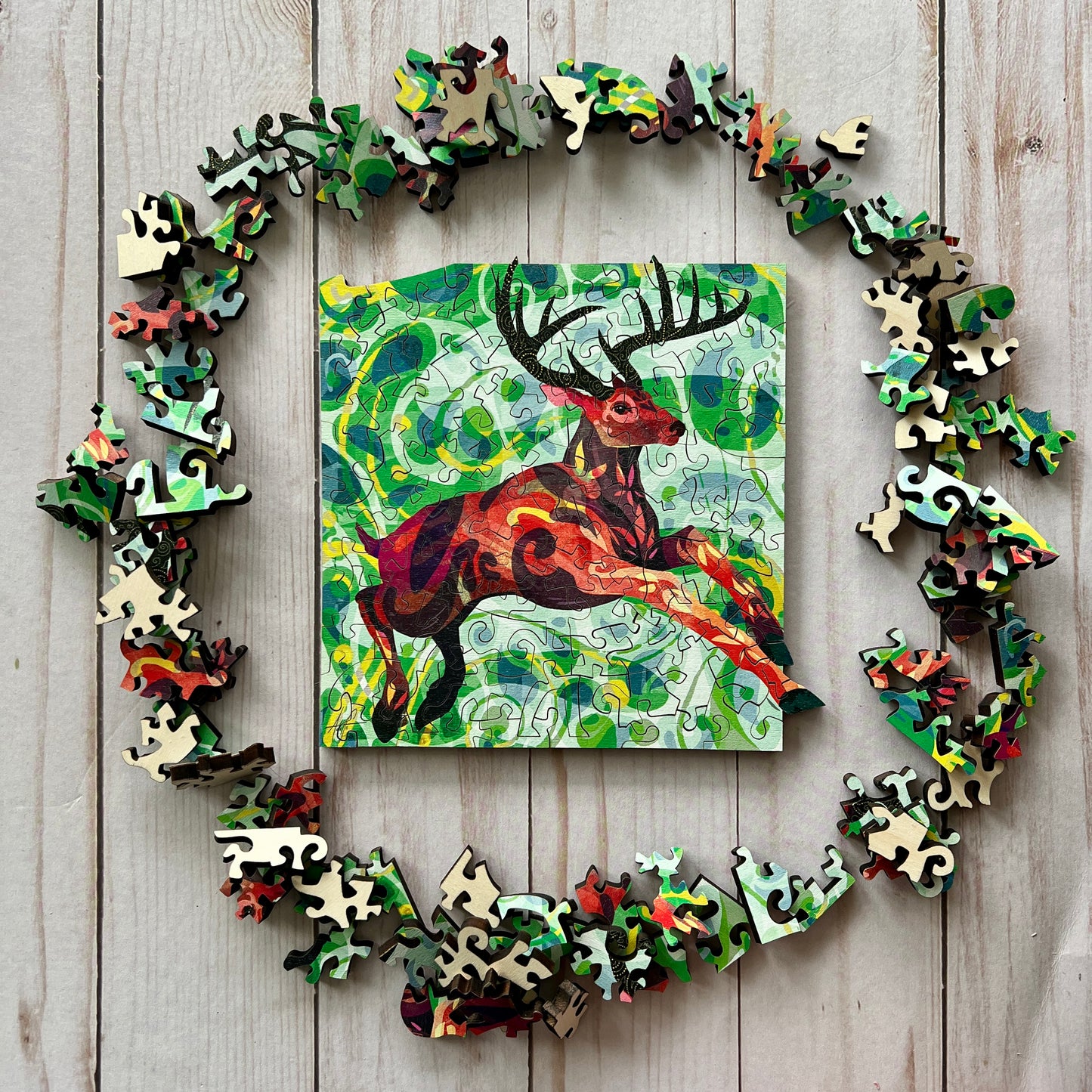 “Woodland Wonders” Trio of Small Wooden Jigsaw Puzzles