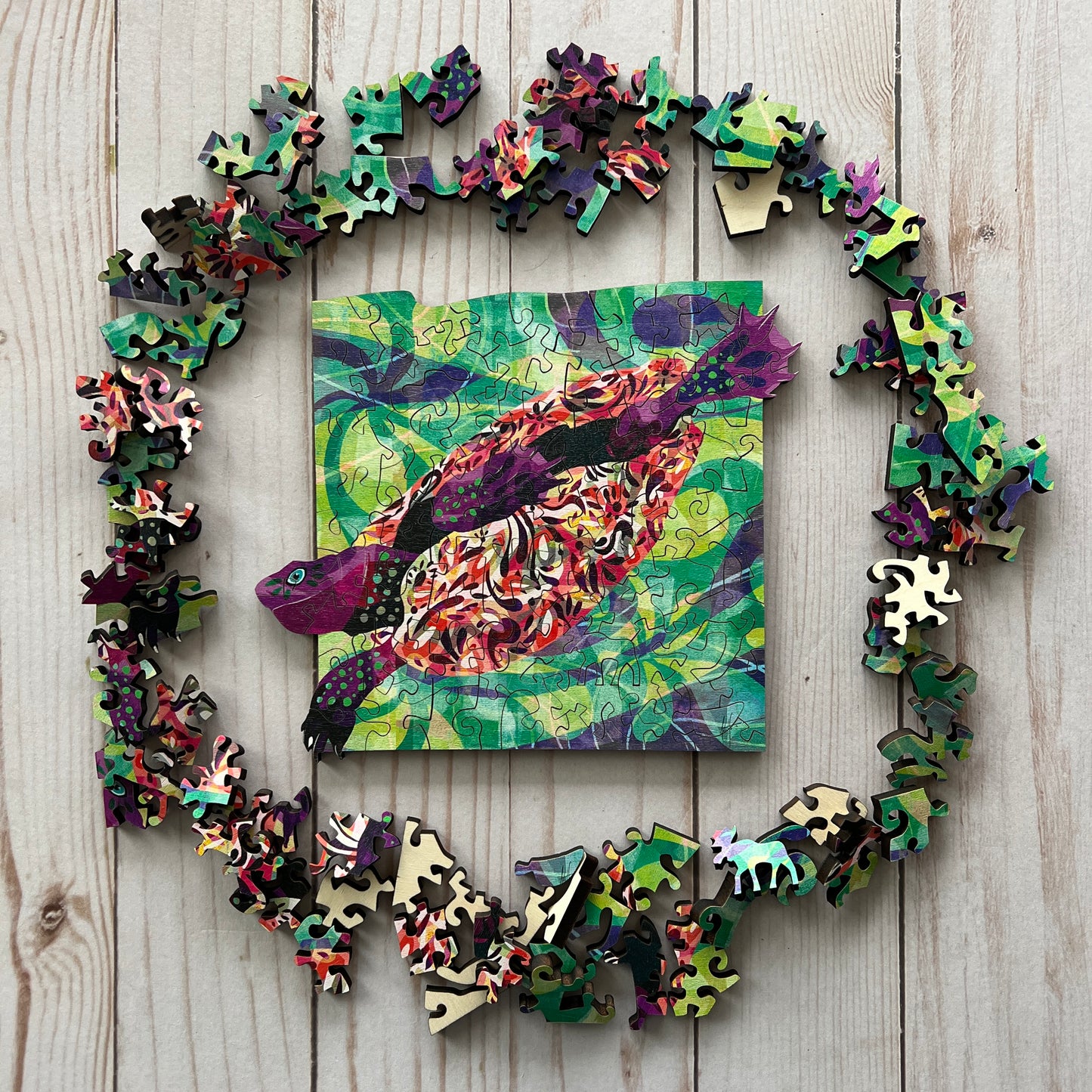 “Woodland Wonders” Trio of Small Wooden Jigsaw Puzzles