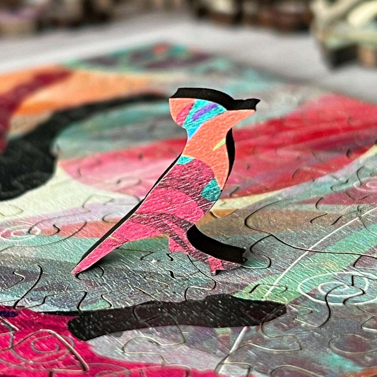 Red Fox Wooden Jigsaw Puzzle by Adolfo Valle