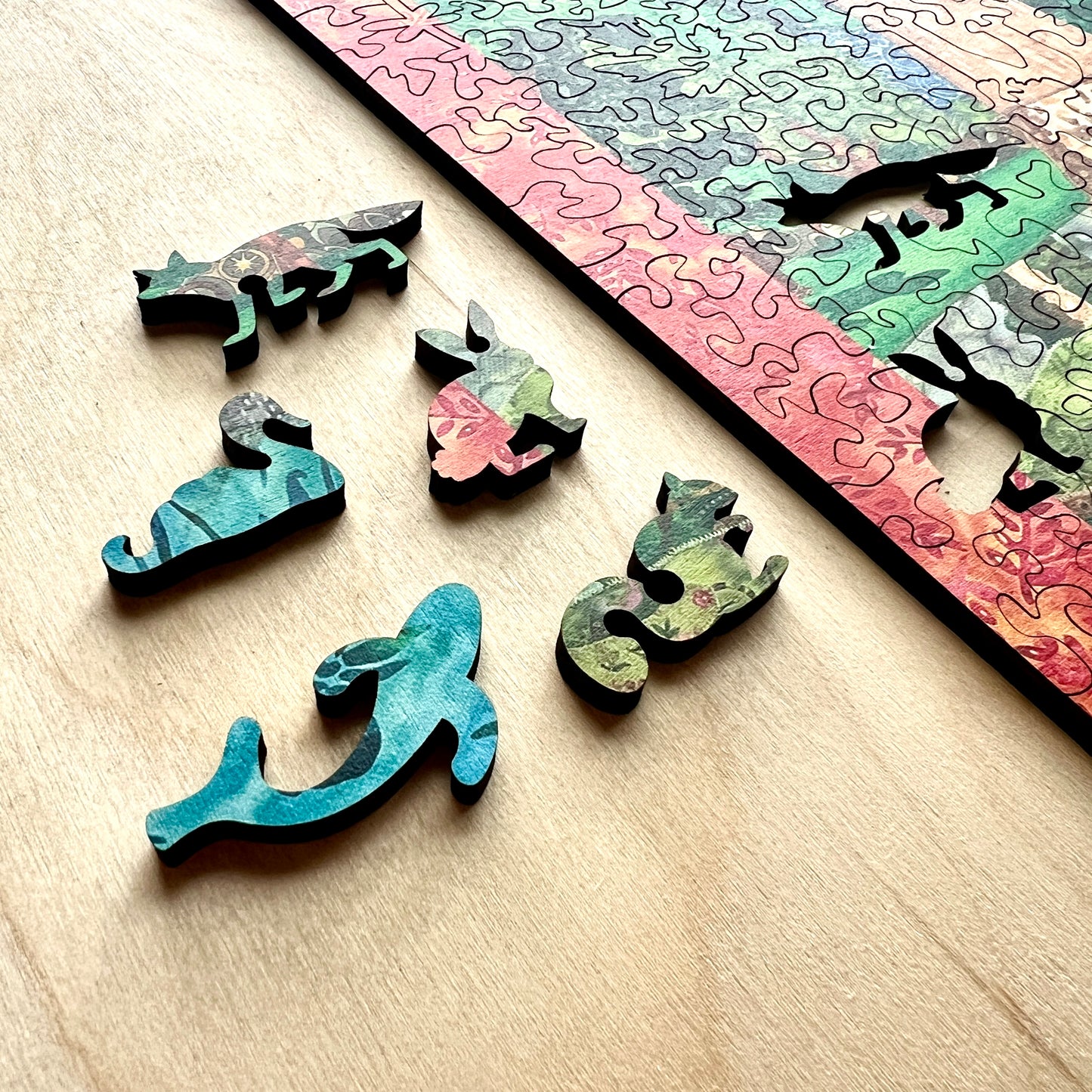 Assorted nature whimsies along side a completely puzzle