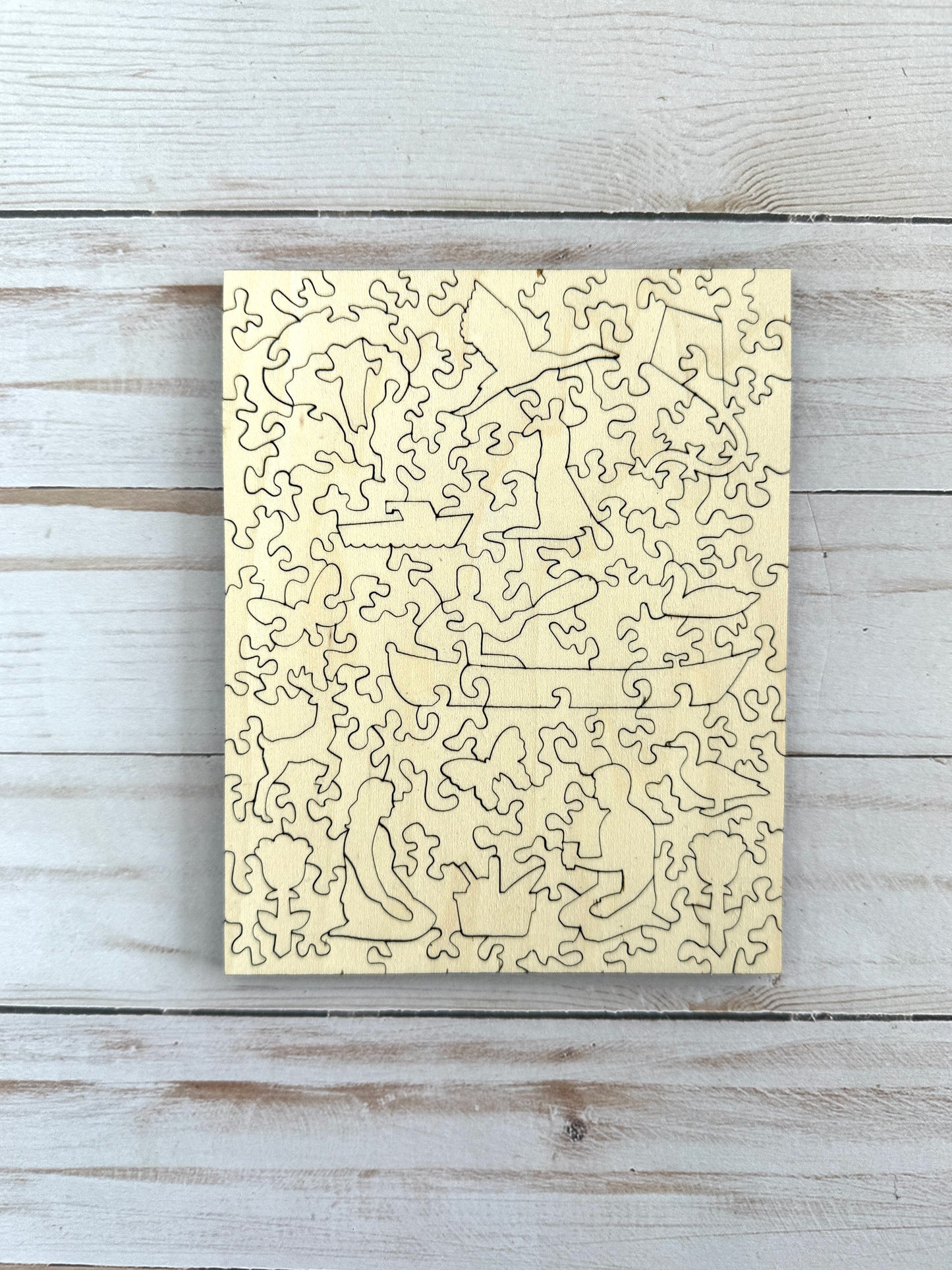 “Echos of Summer” Trio of Small Wooden Jigsaw Puzzles by Betsy O'Neill
