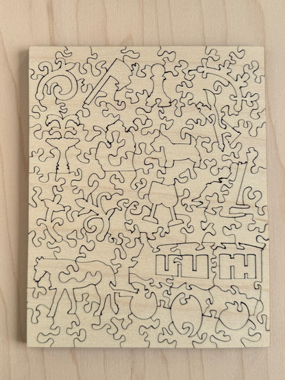 Stars, Stripes, and a Horse-Drawn Carriage Grand Hotel Mackinac Island Puzzle By Erynn Rice